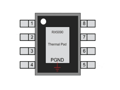 RX5090  雙節(jié)鋰電池異步升壓充電管理芯片